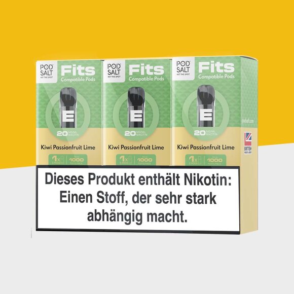 Pod Salt Fits Pods - Kiwi Passionfruit Lime (3er Pack)