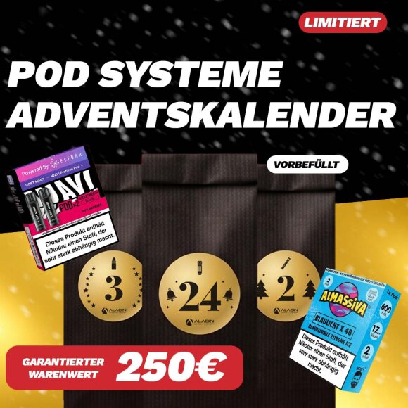 Pod System Adventskalender (kompatibel) by Aladin Shisha Shop (Vorbefüllt)