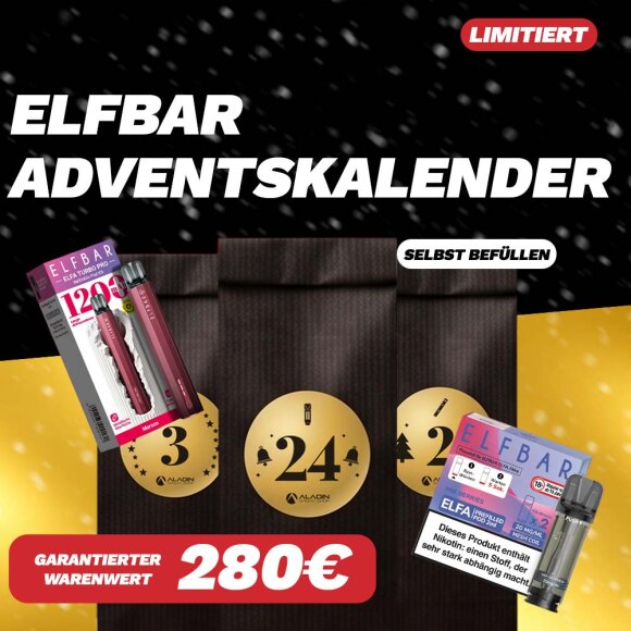 Elfbar Pods Adventskalender by Aladin Shisha Shop (selbst befüllen)