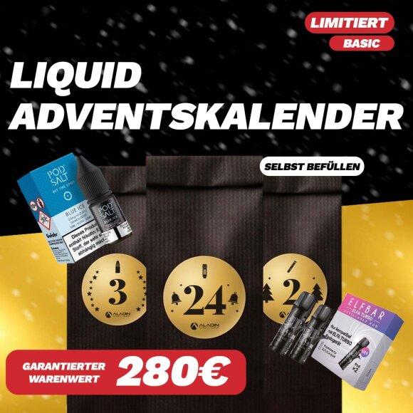 Liquid Adventskalender Basic by Aladin Shisha Shop (selbst befüllen)