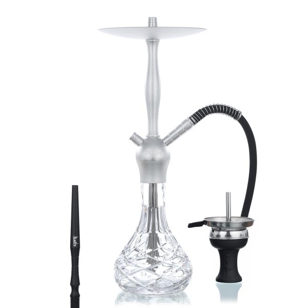 Hookah complete set with Aladin Shisha Alux - Admiral - Silver