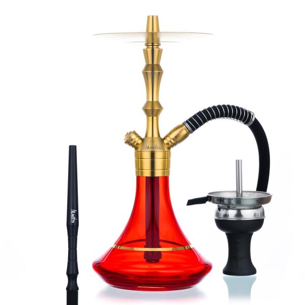 Hookah complete set with Aladin hookah MVP 360 - Limited Edition - Ruby Red