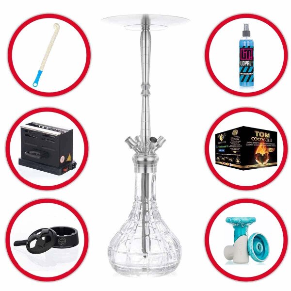 Hookah complete set pro with Aladin MVP 670 - Cube