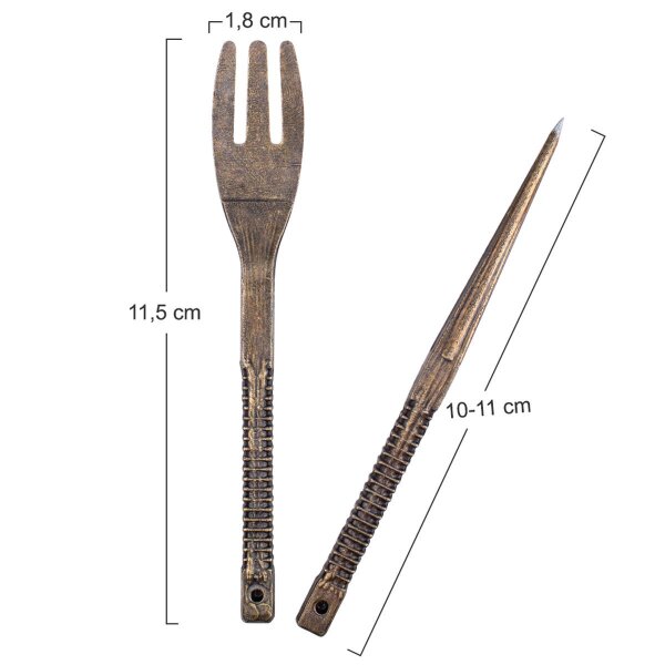 Tobacco fork with piercer - Groove