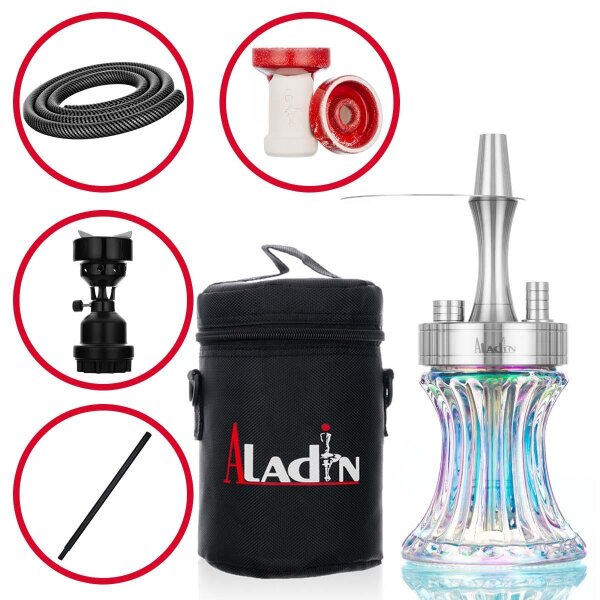 Hookah complete set with 2 Go Travel Hookah with bag