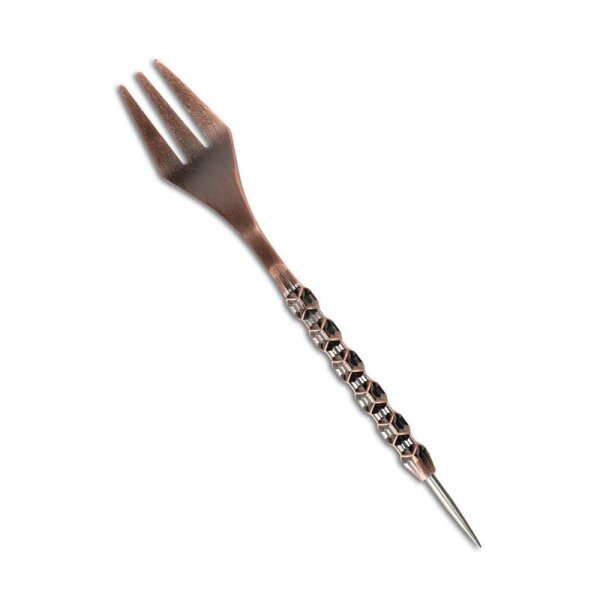 Tobacco Fork with piercer 2 in 1 Honeycomb -  Rose Gold