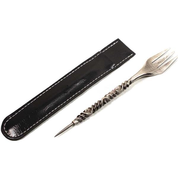 Tobacco Fork with piercer -  Silver