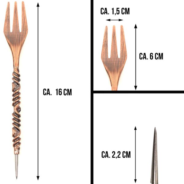 Tobacco Fork with piercer -  Copper