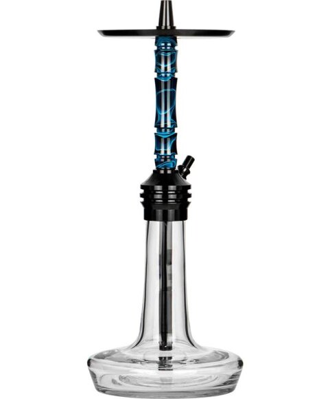 Moze Shisha Varity Lounge Black - Clear - Wavy Blue