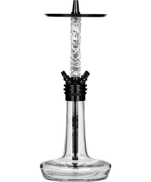 Moze Hookah Varity Squad Black - Clear -  Wavy Frosted