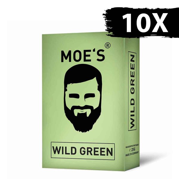 MOES Tobacco 250g - Wild Green (10 x 25g)