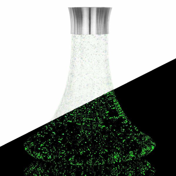Aladin Shisha A36 Ersatzglas – Flat - Green Glow