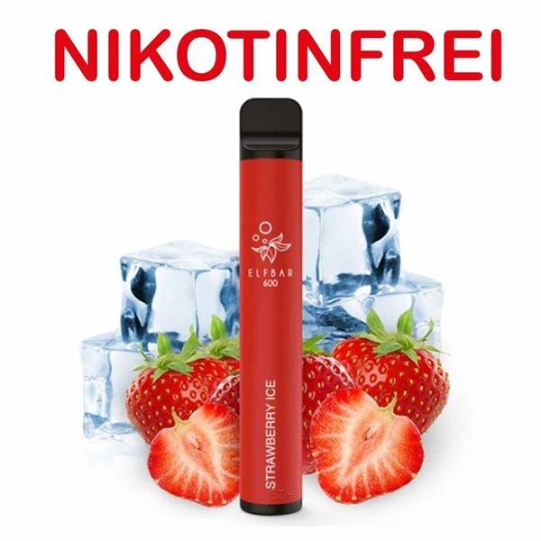 Elfbar 600 - Vape - Strawberry Ice nicotine free