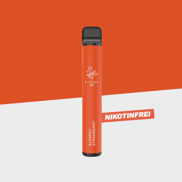 Elfbar 600 - Strawberry Elfergy Nikotinfrei - Einweg Vape