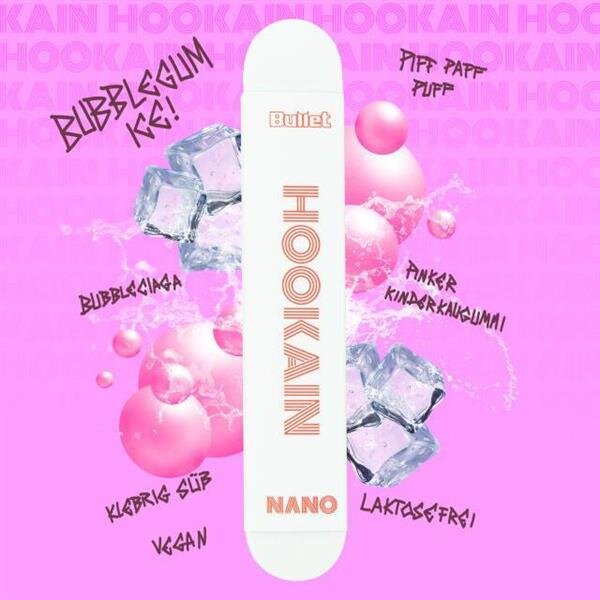 HOOKAIN NANO X - Bubblegum Ice - E-Shisha - Einweg Vape