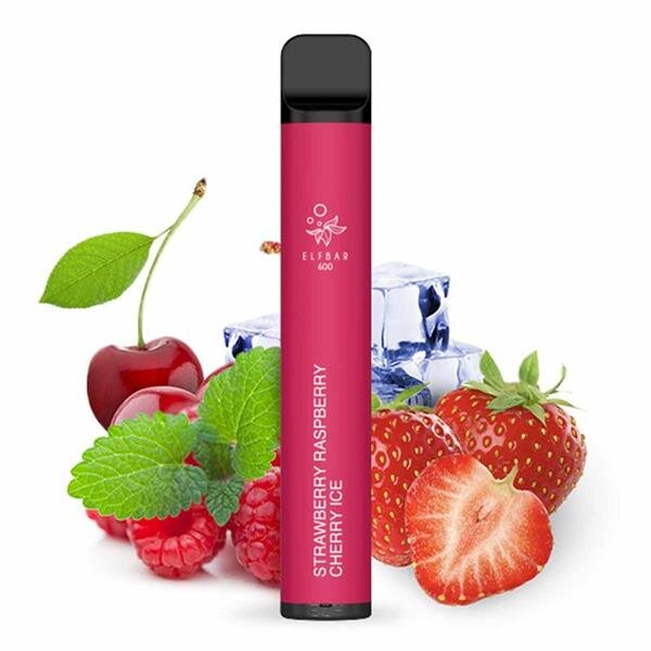 Elfbar 600 - Vape - Strawberry Raspberry Cherry Ice