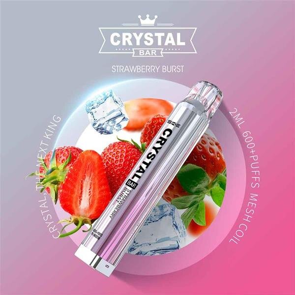 SKE Crystal Bar 600 - Strawberry Bust - Einweg Vape