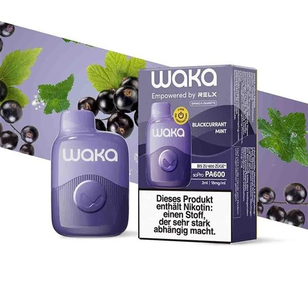 Waka soPro - Blackcurrant Mint - Disposable Vape