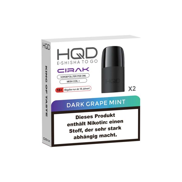 HQD Cirak - Dark Grape Mint - Pod (Pack of 2)