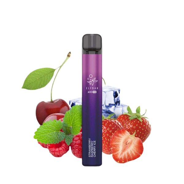 Elfbar 600 V2 - Strawberry Raspberry Cherry Ice -...