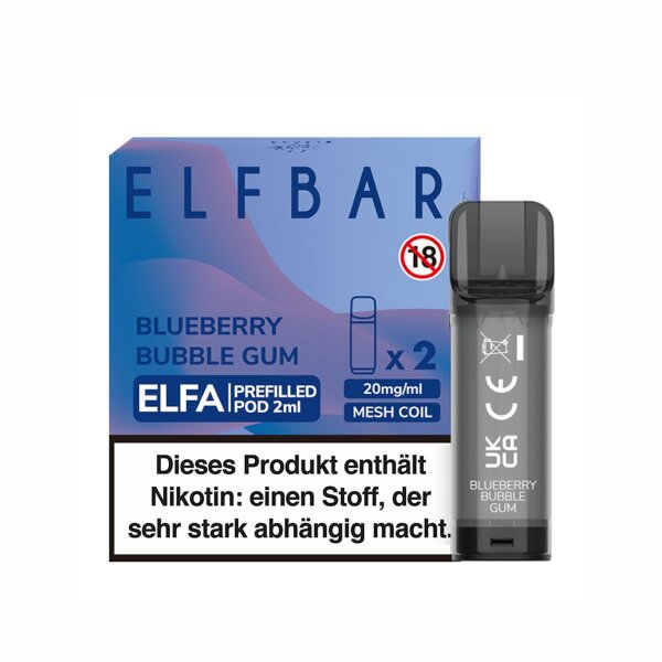 ELFA by Elfbar - Blueberry Bubble Gum - Pod (2er Pack)