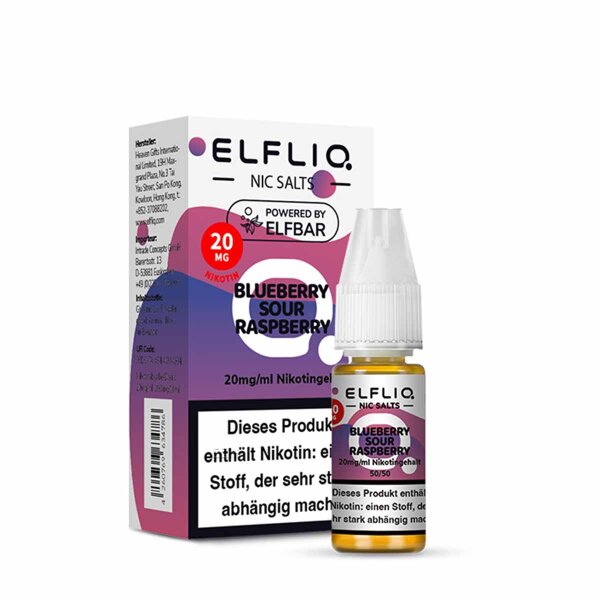 Elfliq by Elfbar - Blueberry Sour Raspberry 20 mg - E-Liquid