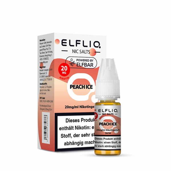 Elfliq by Elfbar - Peach Ice 10 mg - E-Liquid