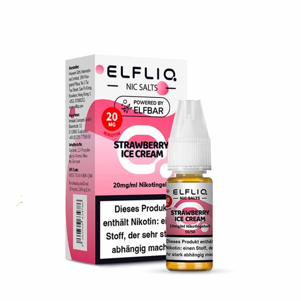 Elfliq by Elfbar - Strawberry Ice Cream 10 mg - Vape Juice