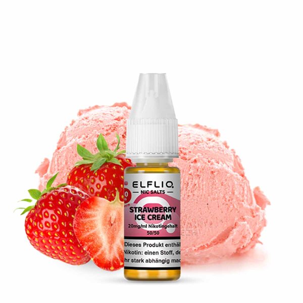 Elfliq by Elfbar - Strawberry Ice Cream 10 mg - Vape Juice