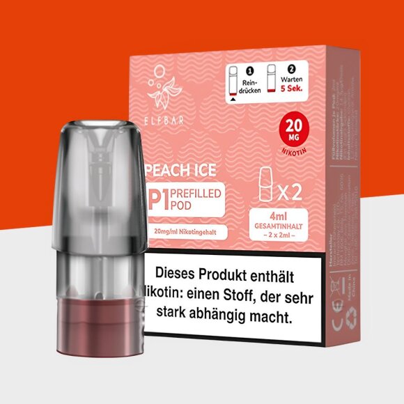 Mate 500 by Elfbar - Peach Ice - Pod (2er Pack)