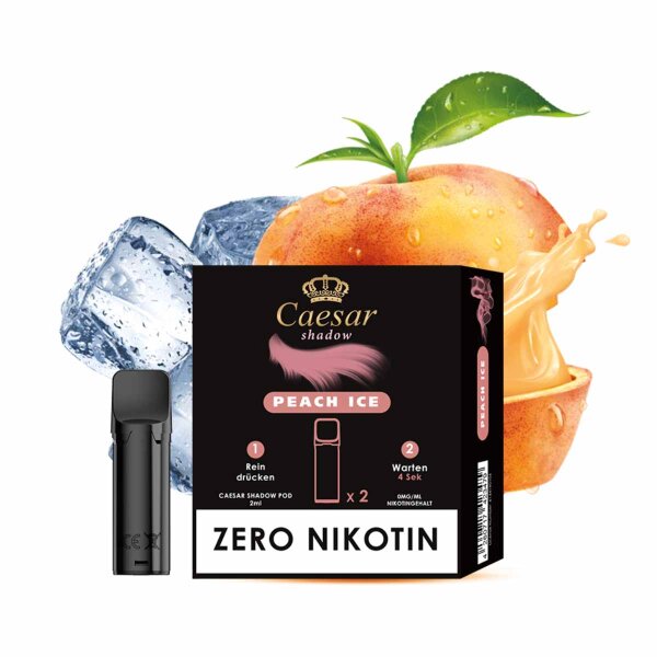 Caesar Shadow - Peach Ice - Pod (2er Pack) - Nikotinfrei