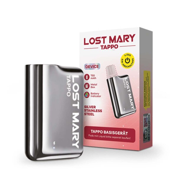 Lost Mary Tappo - Silver Stainless Steel - Pod System -...