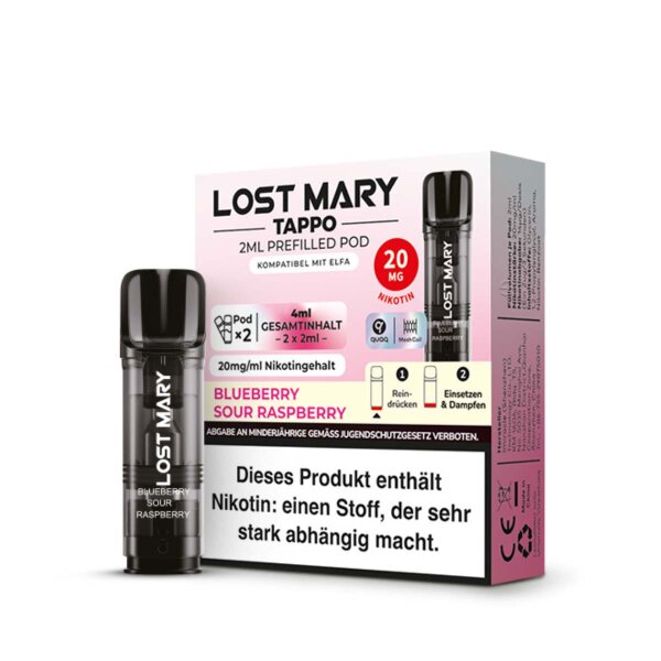 Lost Mary Tappo - Blueberry Sour Raspberry - Pod (2er Pack)