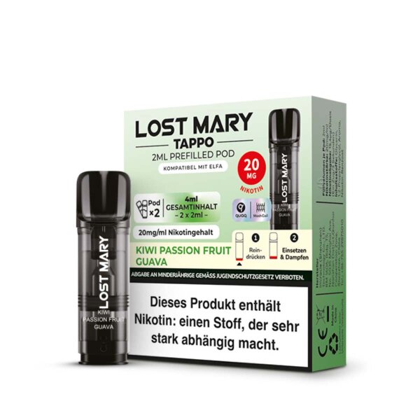 Lost Mary Tappo - Kiwi Passion Fruit Guava - Pod (2er Pack)