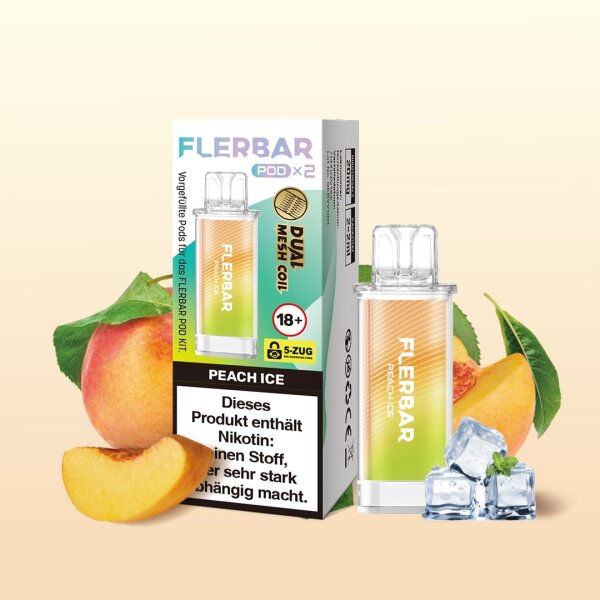 Flerbar - Peach Ice - Pod (Pack of 2)