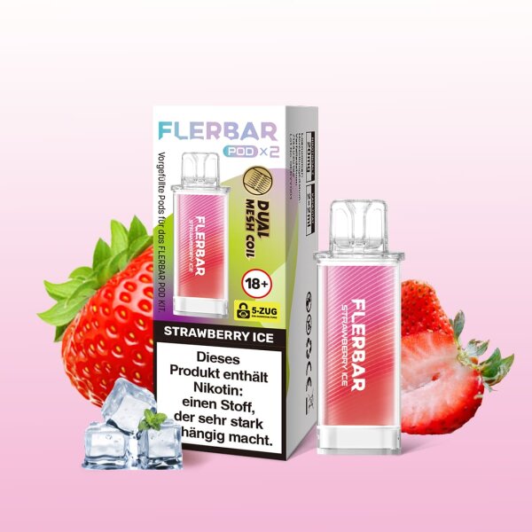 Flerbar - Strawberry Ice - Pod (2er Pack)