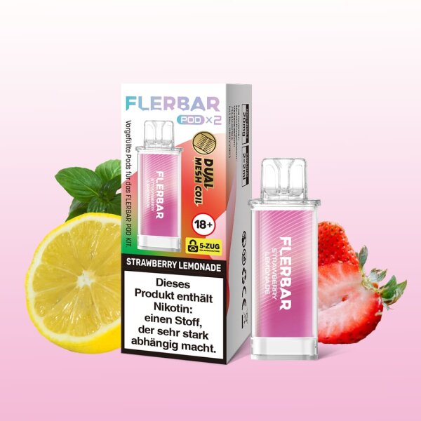 Flerbar - Strawberry Lemonade - Pod (2er Pack)