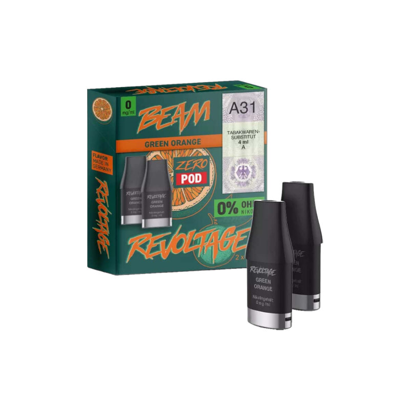 Revoltage Beam Dual - Green Orange - Pod (Pack of 2) - Nicotin free