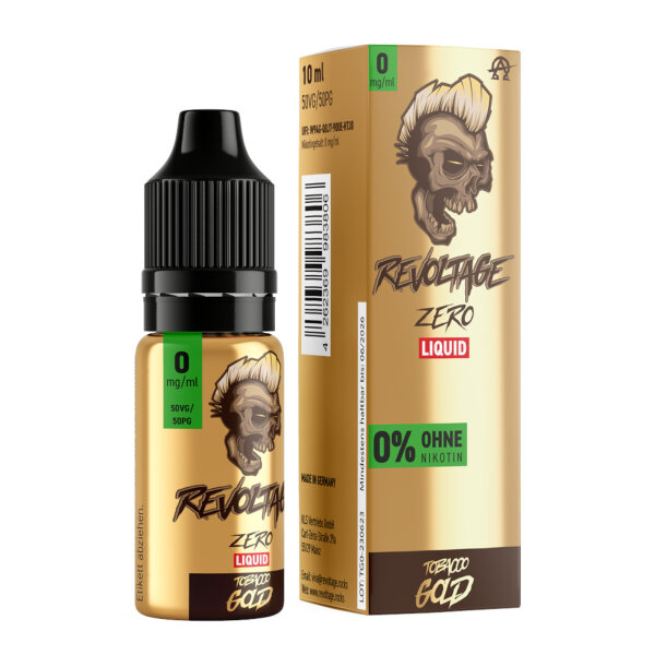 Revoltage - Tobacco Gold - Nicotin free - Vape Juice