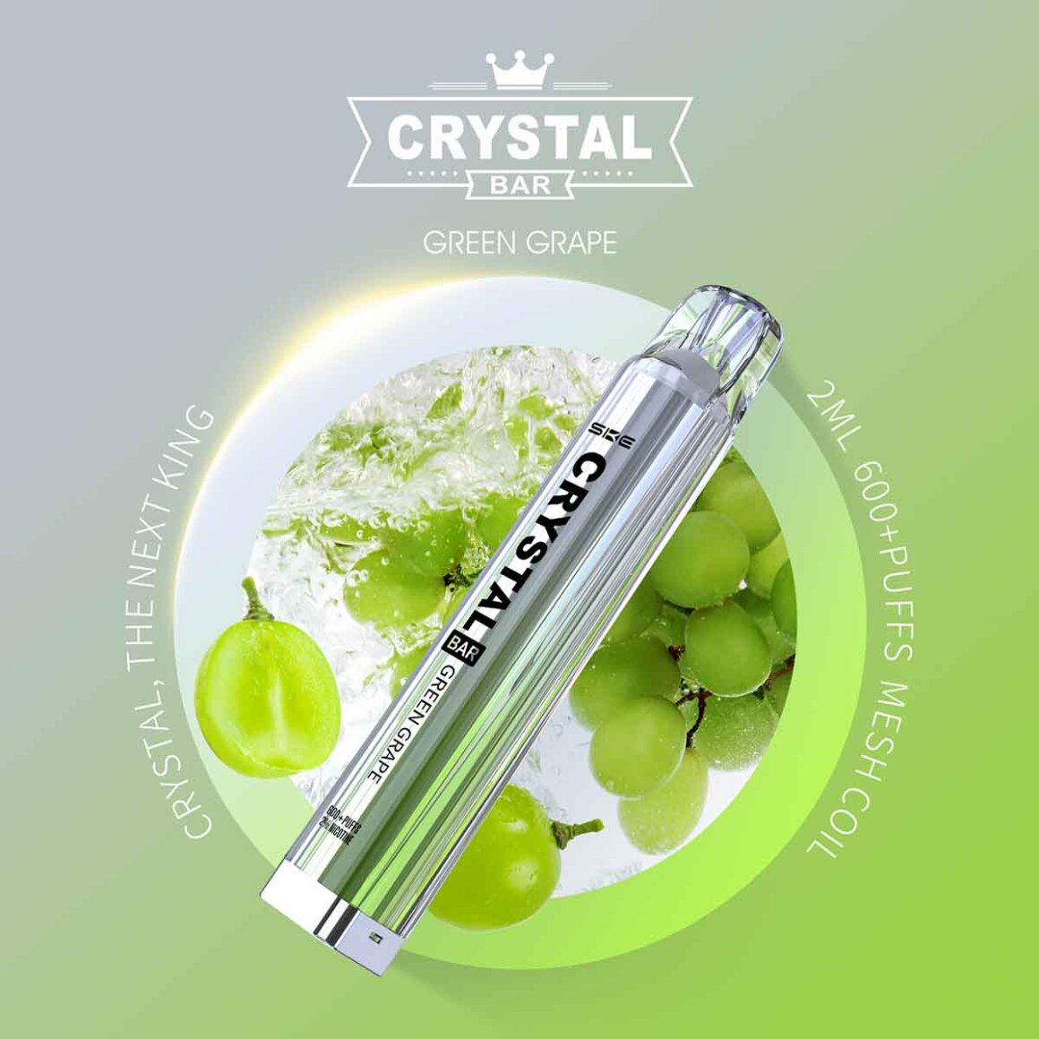 SKE Crystal Bar 600 - Green Grape - Vape