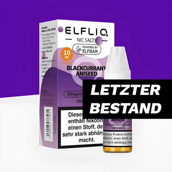 Elfliq by Elfbar - Blackcurrant Aniseed 10mg/ml - E-Liquid