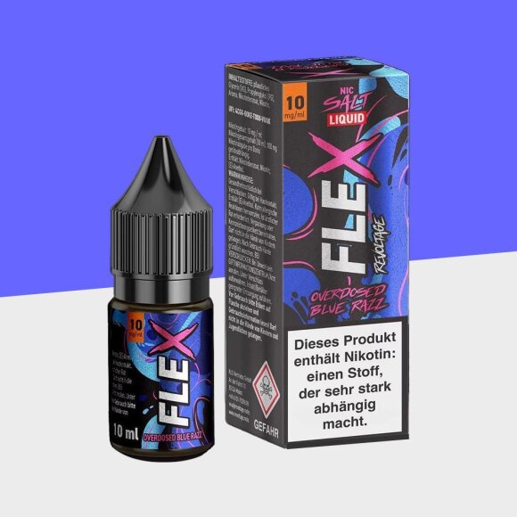 Revoltage - Blue Razz 10mg/ml - Flex Overdosed - E-Liquid