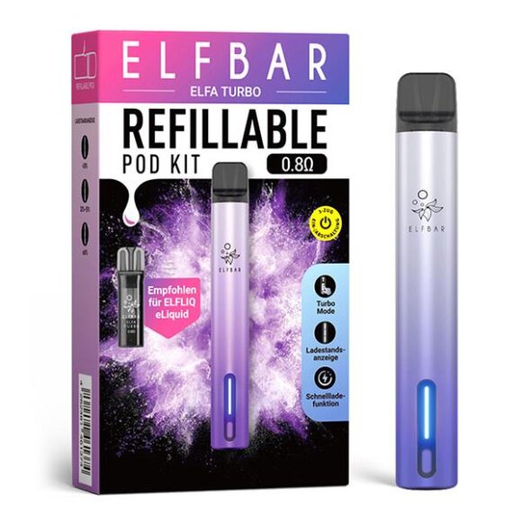 ELFA Turbo - Aurora Purple - Refillable Pod Kit