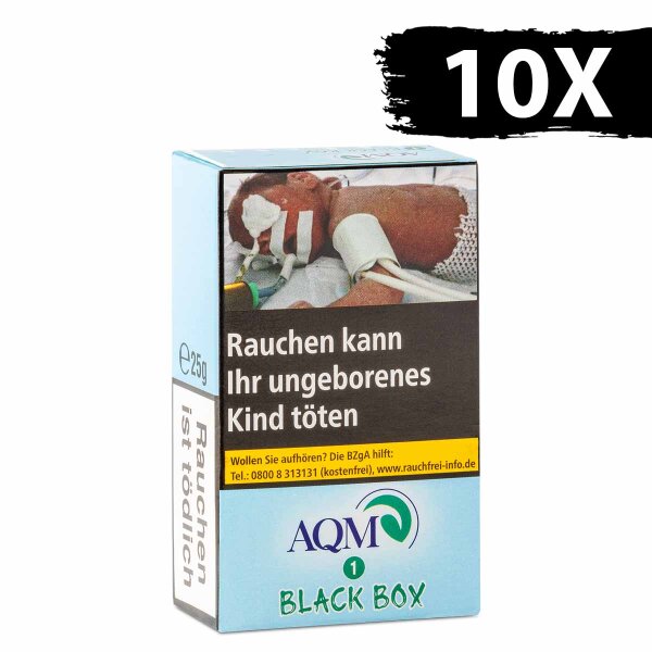 Aqua Mentha Tobacco 250g - #1 - Black Box (10 x 25g)