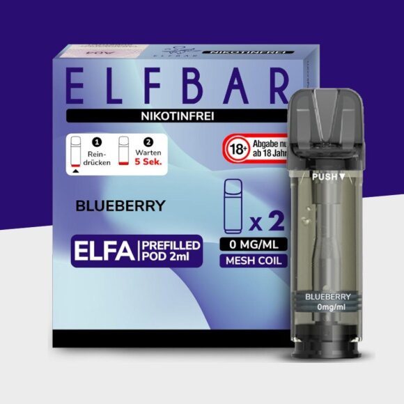 ELFA by Elfbar - Blueberry Nikotinfrei - Pod (2er Pack)