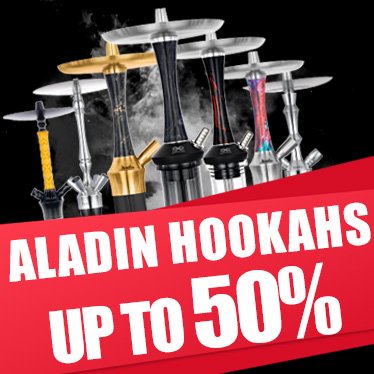 Up to 50% on Aladin Hookahs