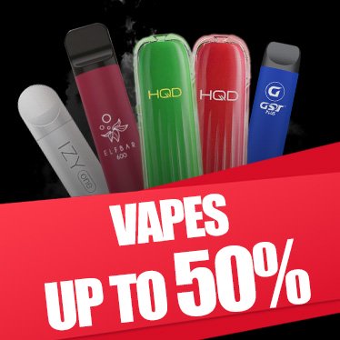 Up to 50% on Vapes