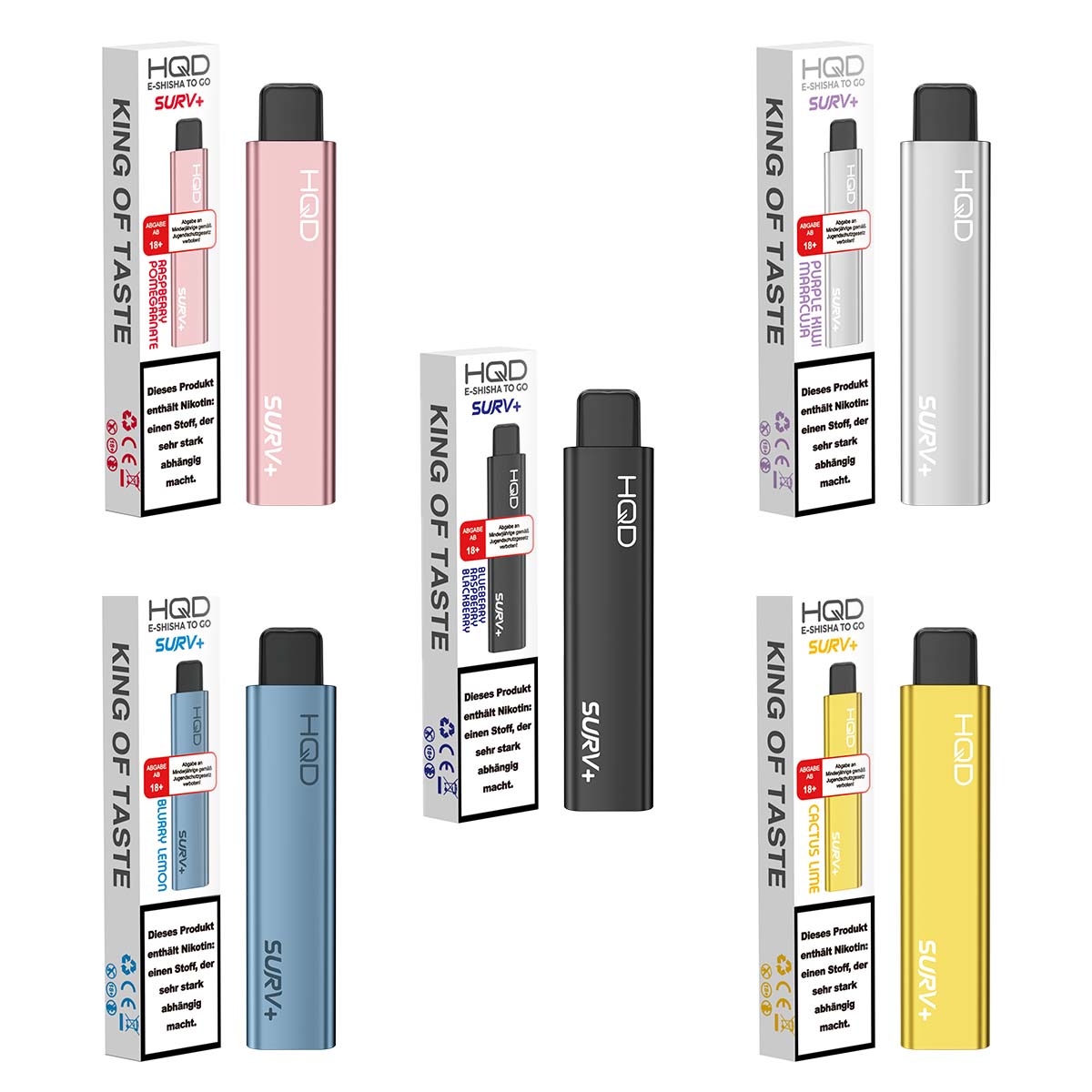 Zu den HQD Surv+ - Einweg Vapes HQD Surv+ - Einweg Vapes - im Aladin Shisha Shop kaufen