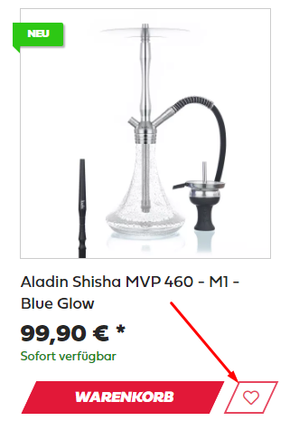 Aladin Shisha Shop Wunschliste Desktop